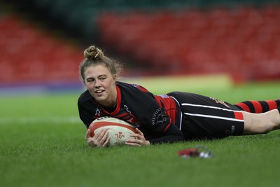 270424 - Bonymaen v Haverfordwest - WRU Women’s National Plate Final - Bonymaen score a try