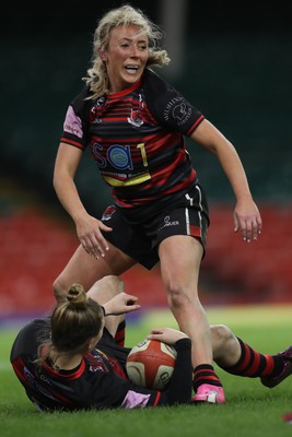 270424 - Bonymaen v Haverfordwest - WRU Women’s National Plate Final - Bonymaen score a try