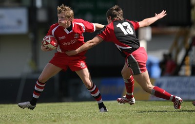 19.05.07 - Bonymaen Youth v Pontypool United Youth, WRU National Youth League Play off Final, Newport Pontypool United's Dan Haymond is held by Chris Hoppe 