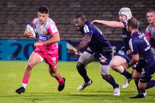 191220 - Bordeaux-Begles v Dragons - Heineken Champions Cup - Rio Dyer of Dragons and Mahamadou Diaby of Union Bordeaux-Begles