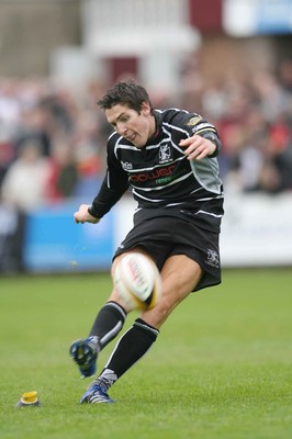 12.05.07...Border Reivers v Ospreys, Magners League Ospreys' James Hook kicks conversion 