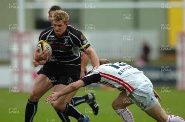 12.05.07 - Borders v Ospreys - Magners League - Ospreys Nikki Walker is tackled by Calum MacRae 