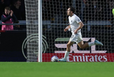 071225 - Boreham Wood v Newport County, Emirates FA Cup 2nd Round - Matt Rush of Boreham Wood races off to celebrate after scoring the third goal