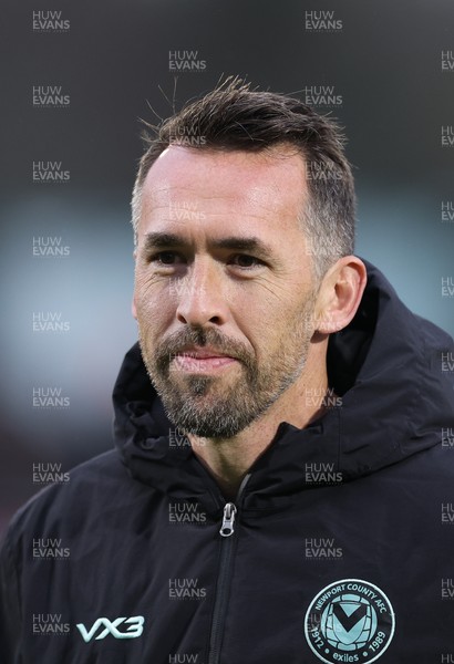 071225 - Boreham Wood v Newport County, Emirates FA Cup 2nd Round - Newport County manager Christian Fuchs walks out for the match