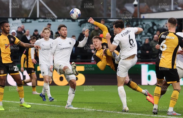 071225 - Boreham Wood v Newport County, Emirates FA Cup 2nd Round - Ged Garner of Newport County fires a shot at goal