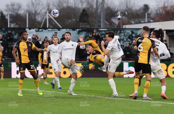 071225 - Boreham Wood v Newport County, Emirates FA Cup 2nd Round - Ged Garner of Newport County fires a shot at goal