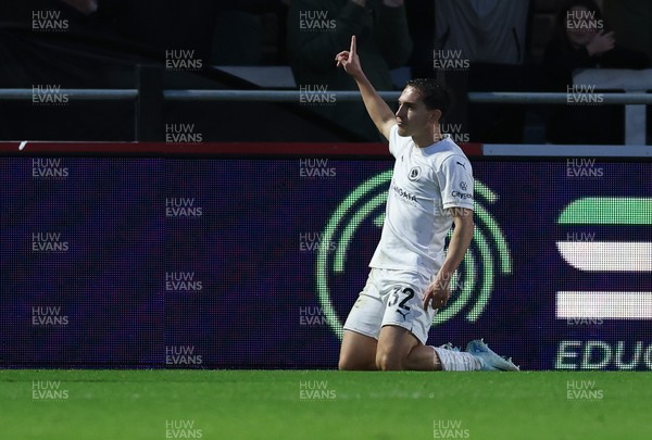 071225 - Boreham Wood v Newport County, Emirates FA Cup 2nd Round - Matt Rush of Boreham Wood celebrates after scoring the third goal