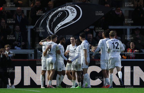 071225 - Boreham Wood v Newport County, Emirates FA Cup 2nd Round - Matt Rush of Boreham Wood celebrates after scoring the third goal
