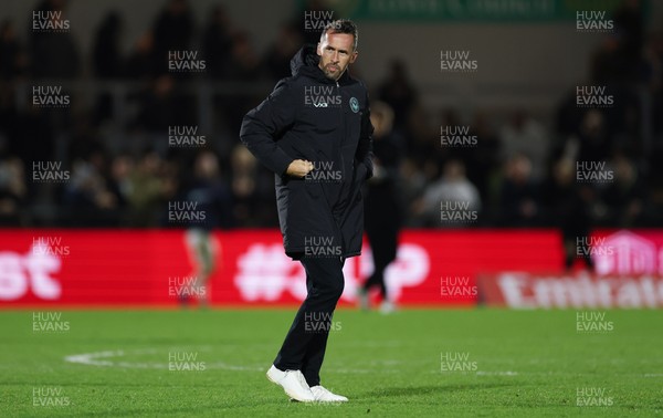 071225 - Boreham Wood v Newport County, Emirates FA Cup 2nd Round - Newport County manager Christian Fuchs at the end of the match