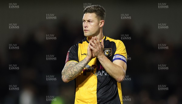 071225 - Boreham Wood v Newport County, Emirates FA Cup 2nd Round - James Clarke of Newport County dejected at the end of the match