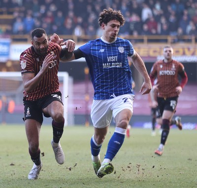 170126 - Bradford City v Cardiff City - Sky Bet League 1 - Yousef Saleh of Cardiff and Curtis Tilt of Bradford