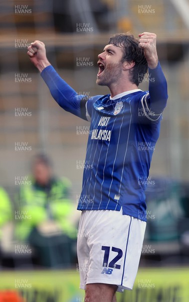 170126 - Bradford City v Cardiff City - Sky Bet League 1 - Calum Chambers of Cardiff celebrates his goal for Cardiff in 1st half