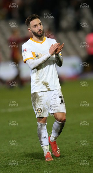 071219 - Bradford City v Newport County - Sky Bet League 2 -  Josh Sheehan of Newport County applauds the Newport fans at the end of the match