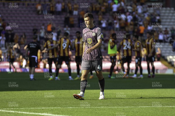 130822 - Bradford City v Newport County - Sky Bet League 2 - Sam Bowen of Newport leaves the pitch at full time 