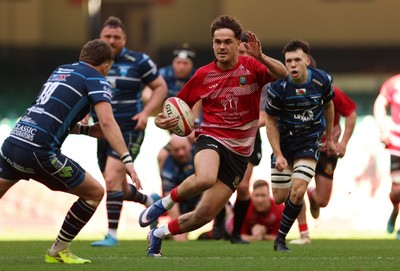 190426 - Brecon Athletic v Bargoed Athletic, Mens Division 5 Final - Kyran Dillon of Brecon Athletic breaks away
