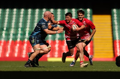 190426 - Brecon Athletic v Bargoed Athletic, Mens Division 5 Final - Hugh Prothero of Brecon charges forward