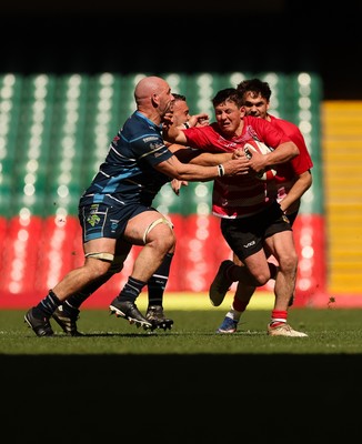 190426 - Brecon Athletic v Bargoed Athletic, Mens Division 5 Final - Hugh Prothero of Brecon charges forward