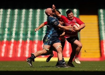 190426 - Brecon Athletic v Bargoed Athletic, Mens Division 5 Final - Hugh Prothero of Brecon charges forward
