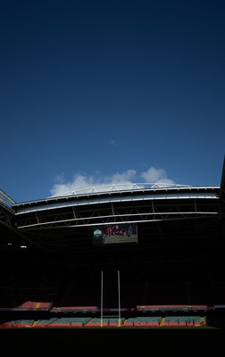190426 - Brecon Athletic v Bargoed Athletic, Mens Division 5 Final - A general view of the stadium during the match