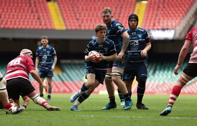 190426 - Brecon Athletic v Bargoed Athletic, Mens Division 5 Final - Harvey Jones of Bargoed scores try