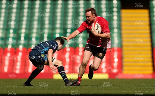 190426 - Brecon Athletic v Bargoed Athletic, Mens Division 5 Final - Eifion Jones of Brecon charges forward