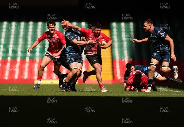 190426 - Brecon Athletic v Bargoed Athletic, Mens Division 5 Final - Hugh Prothero of Brecon charges forward