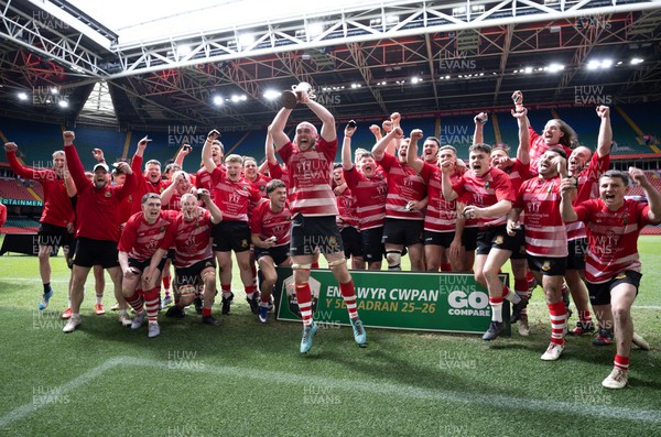 190426 - Brecon Athletic v Bargoed Athletic, Mens Division 5 Final - Brecon Athletic celebrate after winning the final