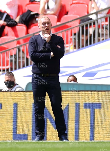 290521 - Brentford v Swansea City - SkyBet Championship Play off Final - Swansea City Manager Steve Cooper looks on