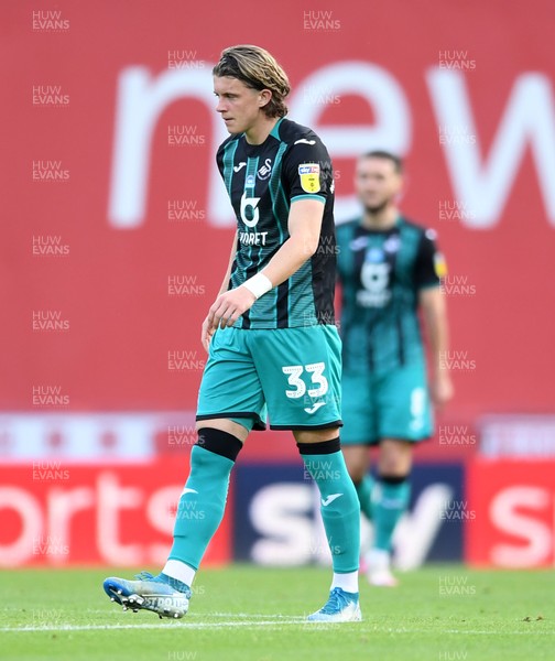 290720 - Brentford v Swansea City - EFL SkyBet Championship Play-Off - Conor Gallagher of Swansea City looks dejected after Brentford goal