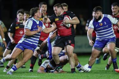 250925 - Bridgend Ravens RFC v Aberavon RFC, Super Rygbi Cymru - Shay Smallman of Aberavon charges forward