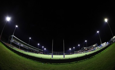 250925 - Bridgend Ravens RFC v Aberavon RFC, Super Rygbi Cymru - A general view of the Brewery Field, Bridgend