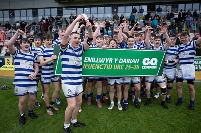 020526 - Bridgend Sports v Lampeter Town, U18s Boys Club Shield Final - Bridgend Sports celebrate after winning the  U18s Boys Club Shield Final