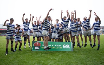 020526 - Bridgend Sports v Lampeter Town, U18s Boys Club Shield Final - Bridgend Sports celebrate after winning the  U18s Boys Club Shield Final