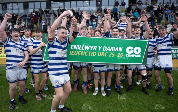 020526 - Bridgend Sports v Lampeter Town, U18s Boys Club Shield Final - Bridgend Sports celebrate after winning the  U18s Boys Club Shield Final
