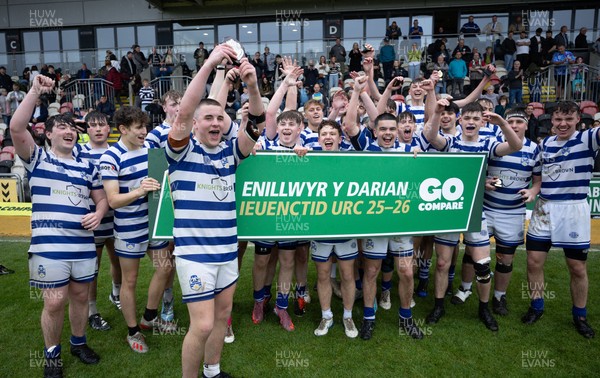 020526 - Bridgend Sports v Lampeter Town, U18s Boys Club Shield Final - Bridgend Sports celebrate after winning the  U18s Boys Club Shield Final