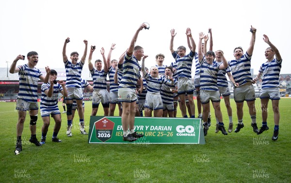 020526 - Bridgend Sports v Lampeter Town, U18s Boys Club Shield Final - Bridgend Sports celebrate after winning the  U18s Boys Club Shield Final