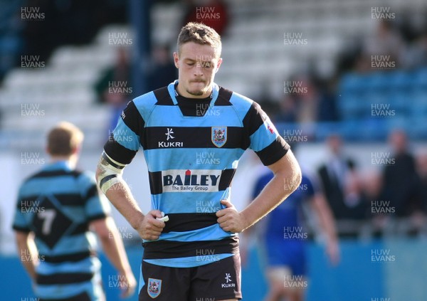 201012 Bridgend RFC Cardiff RFC - British and Irish Cup -Cardiff's Cory Allen is dejected at the final whistle 