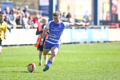 050425 - Bridgend v Cardiff RFC - Super Rygbi Cymru (SRC) - Lloyd Wilkins of Bridgend Ravens kicks a goal