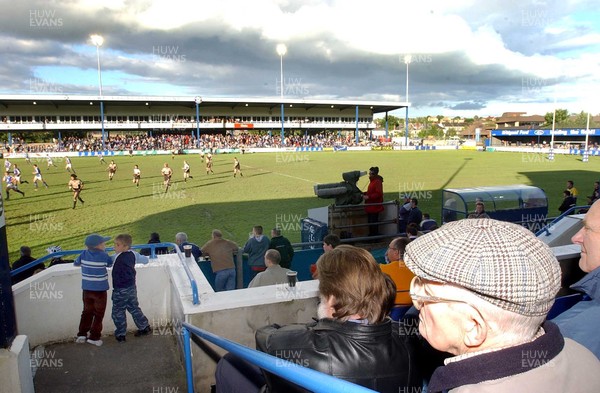 240503 - Bridgend v Pontypridd - Welsh Premiership - Fans young and old watch Bridgend's last ever home game as a fully professional team