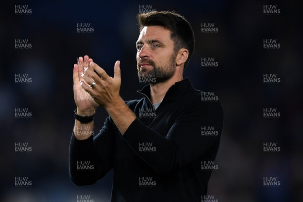 220921 - Brighton & Hove Albion v Swansea City - Carabao Cup - Swansea City Manager Russell Martin thanks travelling supporters