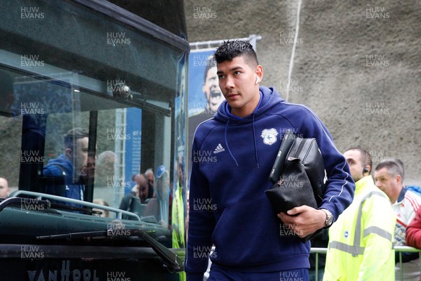 160419 - Brighton and Hove Albion v Cardiff City - Premier League - Neil Etheridge of Cardiff City arrives for the crunch match