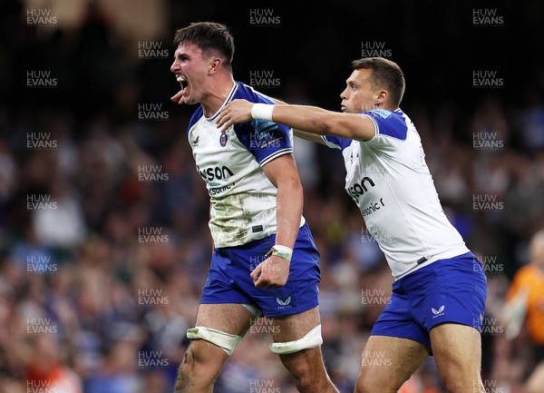 100525 - Bristol Bears v Bath Rugby - Gallagher Premiership - Ewan Richards of Bath celebrates scoring a try