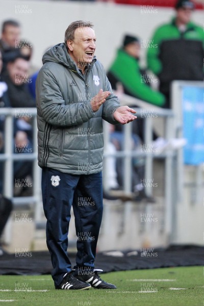 140117 - Bristol City v Cardiff City - Sky Bet Championship  Cardiff City Manager Neil Warnock during the match by Huw Evans Agency