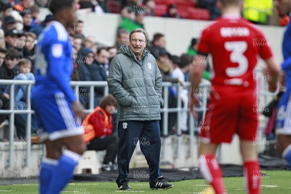 140117 - Bristol City v Cardiff City - Sky Bet Championship  Cardiff City Manager Neil Warnock during the match by Huw Evans Agency