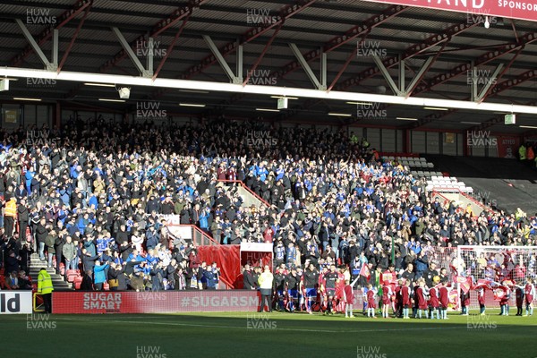 140117 - Bristol City v Cardiff City, Sky Bet Championship - A general view of Cardiff City fans as the teams run out by Ian Smith/Huw Evans Agency