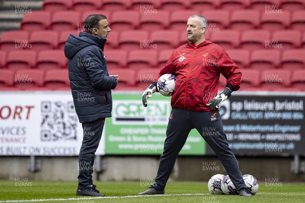 100324 - Bristol City v Swansea City - Sky Bet Championship - Swansea City goalkeeping coach Martyn Margetson during the warm up