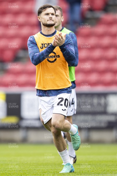 100324 - Bristol City v Swansea City - Sky Bet Championship - Liam Cullen of Swansea City during the warm up