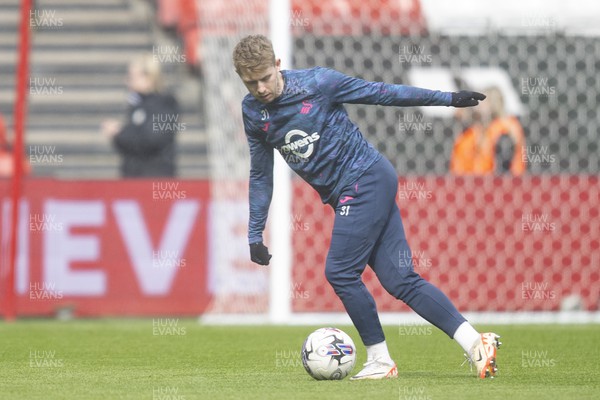 100324 - Bristol City v Swansea City - Sky Bet Championship - Ollie Cooper of Swansea City during the warm up