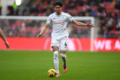 221125 - Bristol City v Swansea City - Sky Bet Championship - Marko Stamenic of Swansea City