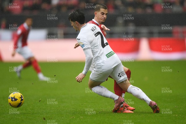 221125 - Bristol City v Swansea City - Sky Bet Championship - Josh Key of Swansea City